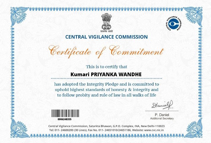 KuhitePraful's tweet photo. Dear Indian Citizen, please take
Integrity Pledge by clicking on the below link 🔗 https://t.co/gKP5UcPfUp

Once read and done, download your certificate.

#India https://t.co/sObz13xQi0 https://t.co/U7gPofixnO