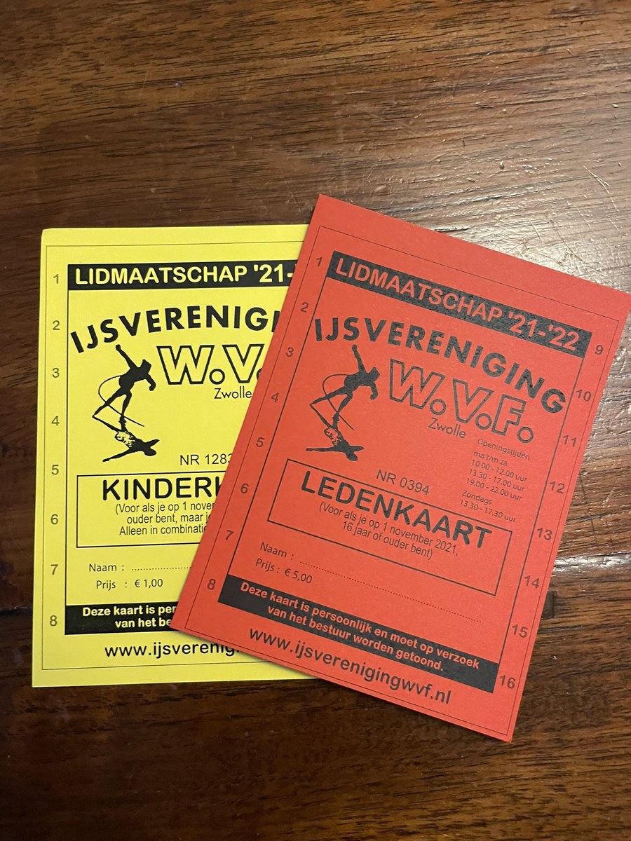 ATTENTIE! Tot en met 15 december 2021 kunt u nog seizoenskaarten aanschaffen via webwinkelzwolle.nl/wvf .
Maar, …… je kunt ook morgen tussen 10.00-14.00 uur in ons gebouw de kaarten aanschaffen en direct meenemen. #ijs #schaatsen #ijsbaan