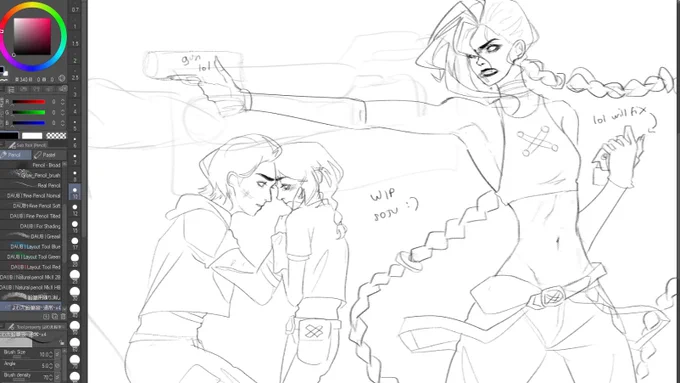 to end the day here's an arcane wip sketch i did as a break from comms LOL ignore the hands i got lazy 