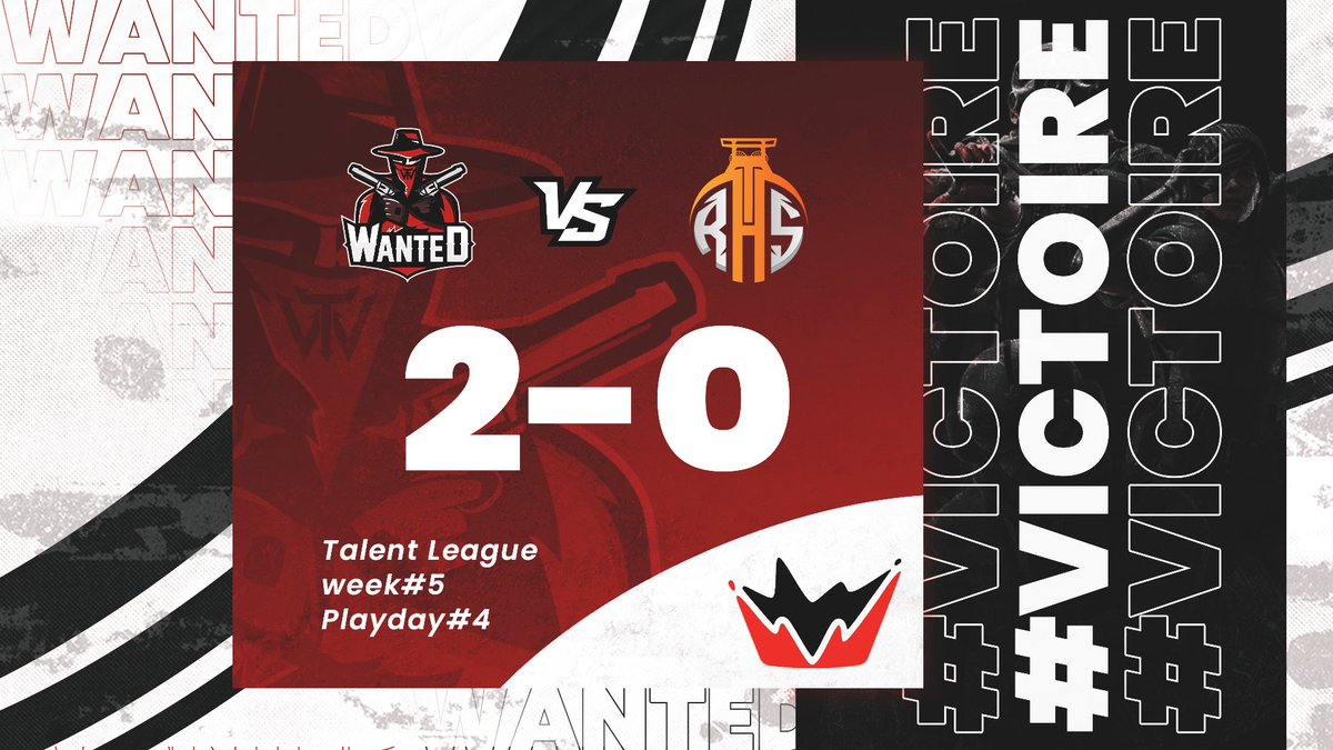 WanteD_TeamFR's tweet photo. ⚡Talent League⚡
Major League - Week 5 - Playday 4
Nos joueurs #R6S 🖱️ remportent leur match d'hier et s'octroient 3 points👊
🆚@Ruhrsports 🇩🇪
▶️7-4✅
▶️7-2✅
On les retrouvent ce week-end pour les #6FrenchChallengers #Qualifier4 👍
#WanteDFight🤠 https://t.co/0PpgLlzDfP
