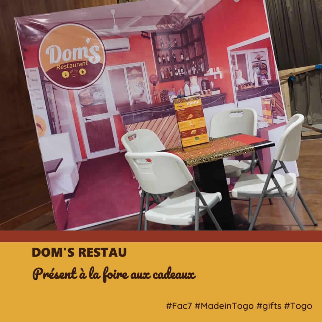 madeintogo_com's tweet photo. Dom's Restaurant ➡️ Fried Rice guru...
présent sur la foire à la salle Fazao de l'Hôtel 2 Février.
Event by Anais Concept & Deladem Sodatonou
#Fac7 #MadeinTogo #gifts #Togo https://t.co/Wup9JwT2Rf