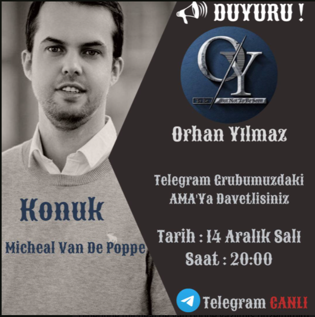 AlparslanAntpgl's tweet photo. Merhaba Dostlar;

14.12 Salı Günü   Saat : 20 de 
Telegram kanalımda 
Michaël van de Poppe @CryptoMichNL  
ile Canlı olarak yapılacak (Türkçe Çeviri Olacaktır) AMA etkinliğinde sorulmasını istediğiniz soruları Kanal Adminlerine iletebilirsiniz. 
👇✨🧿👇
https://t.co/CCd6pGasFB https://t.co/bNp42MHPQF