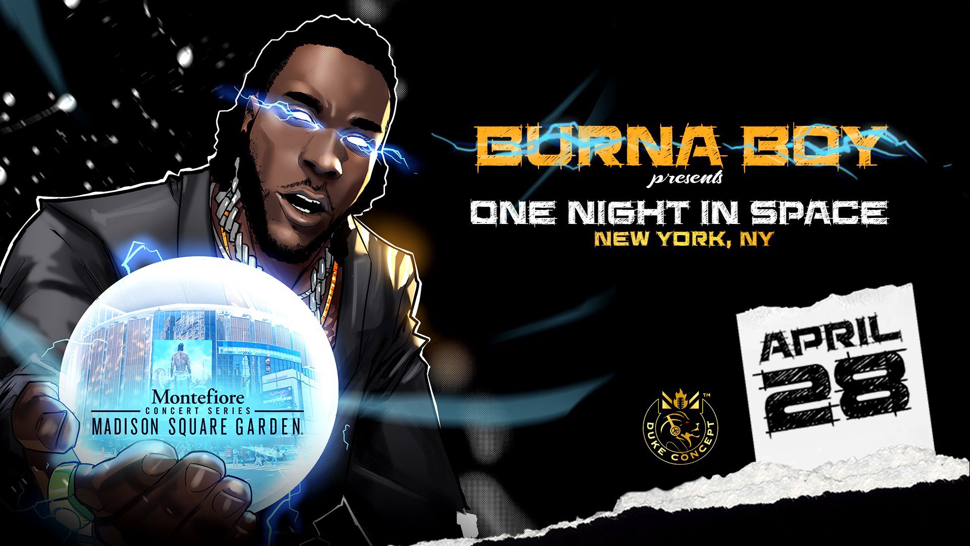 全ての BURNA BOY バーナボーイ ONE NIGHT IN SPACE Tee Tシャツ
