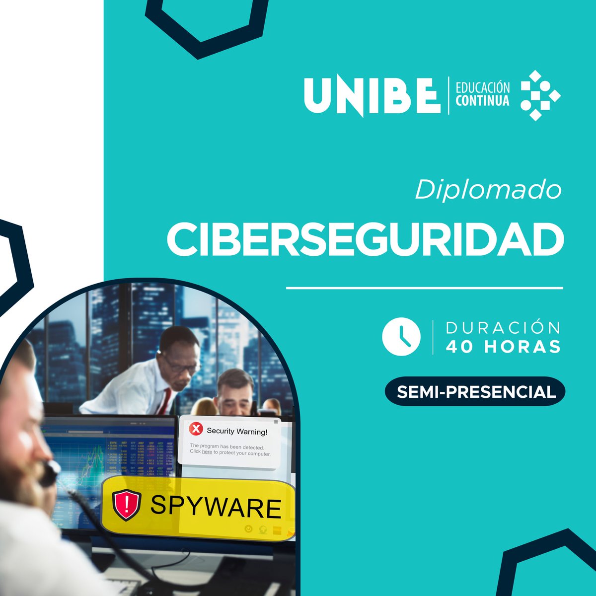 La información se ha convertido en el activo más valioso para muchas de las organizaciones, los datos constituyen un elemento esencial para generar competitividad y elevados márgenes de rentabilidad. Es por esto que te traemos el Diplomado en Ciberseguridad.💻🚨