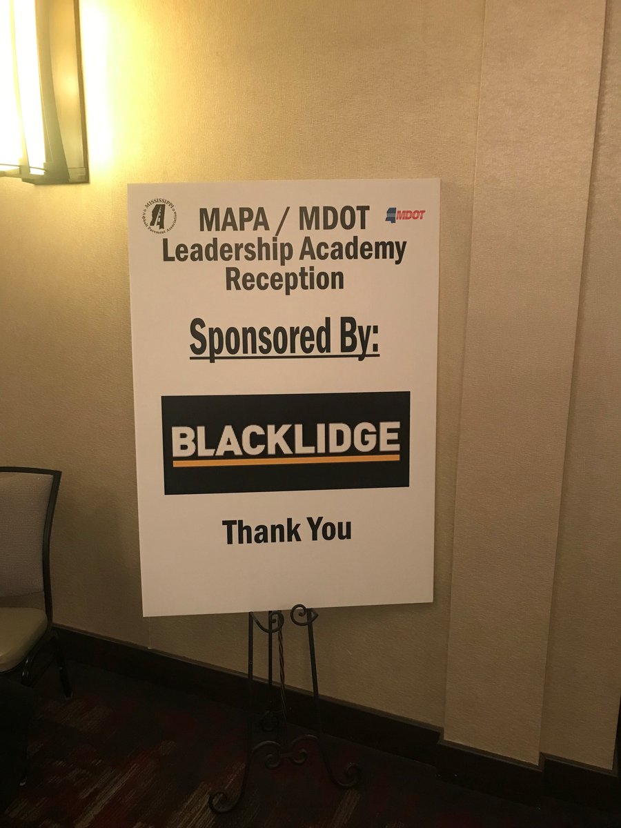 Thanks to <a href="/AsphaltPaveMS/">Mississippi Asphalt Pavement Association</a> and <a href="/MississippiDOT/">MDOT</a> for an incredible Leadership Academy workshop this week in Ridgeland, MS. Blacklidge was a proud sponsor of two of the learning sessions at the event. #education #asphalt #beontheroad