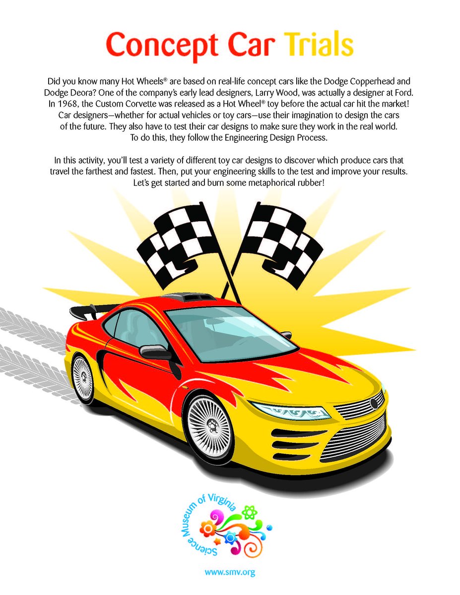 ScienceMusofVA's tweet photo. Your future engineer has the green light to explore speedy science w/ our concept car #STEMAtHome! Helps them test car designs to see which travel farthest & fastest.
Full activity at https://t.co/oOWTOZACHw #HotWheelsRVA #RaceToWinRVA #AtHomeScience #rva https://t.co/r8H73Ilsal