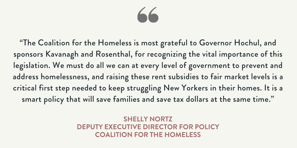 The #FHEPS voucher increase is now law in New York state! This crucial bill will allow many more New York families to remain stably housed, while saving millions in our state budget. We applaud <a href="/GovKathyHochul/">Governor Kathy Hochul</a> <a href="/BrianKavanaghNY/">NYS Senator Brian Kavanagh 卡范納</a> <a href="/LindaBRosenthal/">Linda B. Rosenthal “the #OriginalRosenthal”</a> for their leadership.
