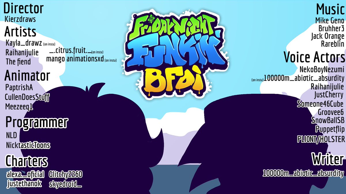 FnfBfdiMod's tweet image. (Pin tweet update) Here&apos;s an updated version of the team plus new members, make sure to follow them on Twitter and insta. We will be opening submissions soon to add a few people to the team will keep you updated! 

-🍂