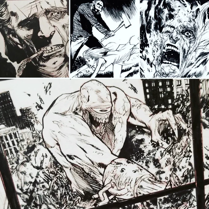 Some panels from the last two stories in Techni-Horror season 2💀 