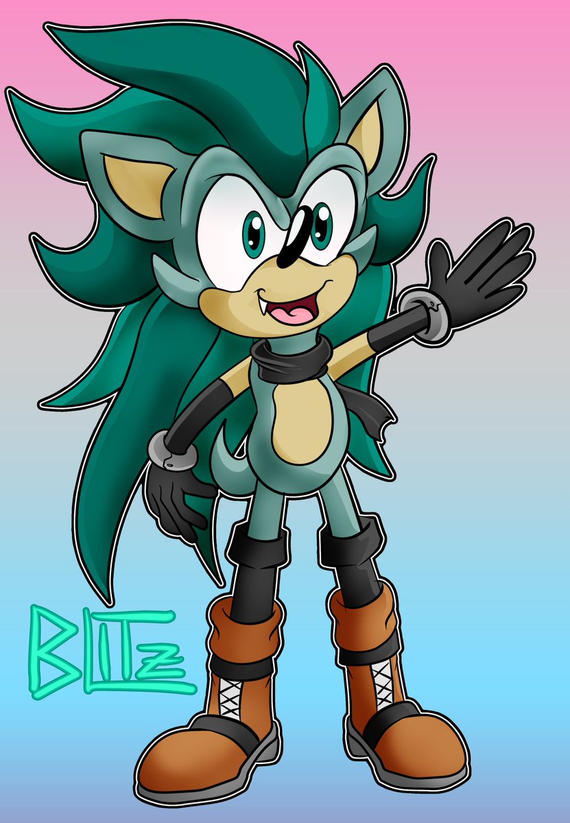 BGinksART's tweet photo. why yes, sometimes I still draw Sonic characters. Drawn for another buddy https://t.co/7nEKmZZqKs