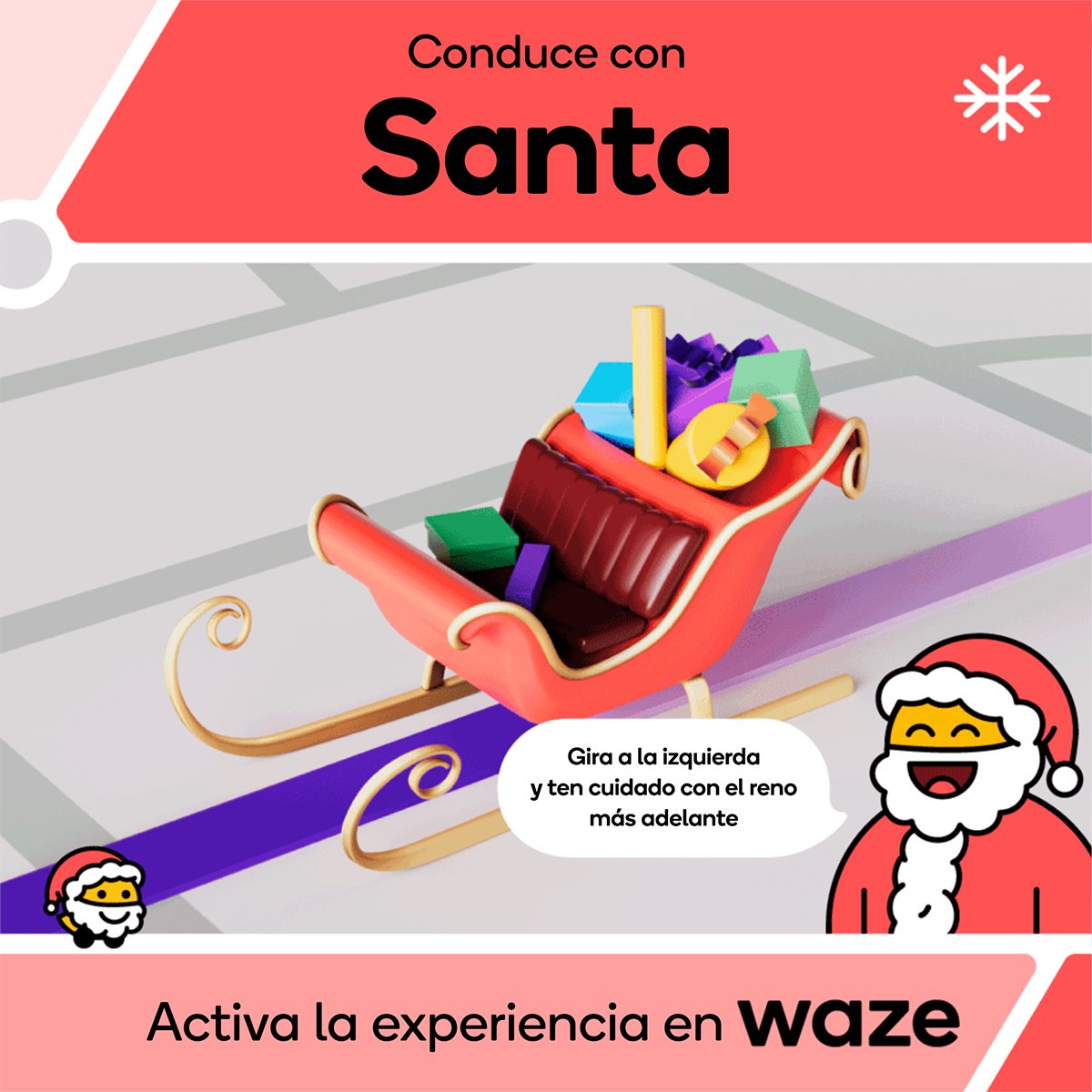 Selecciona el trineo y activa la voz de Santa para que el espíritu navideño te acompañe en el camino. bit.ly/3ysQ1cB