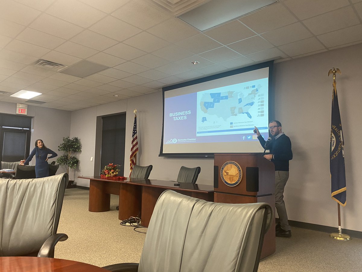 SarahCWhitaker's tweet photo. Discussing 2022 legislative priorities with @KyChamber this morning in Christian County. #timetocompete #thinkkentucky https://t.co/GE6Bp60qQU