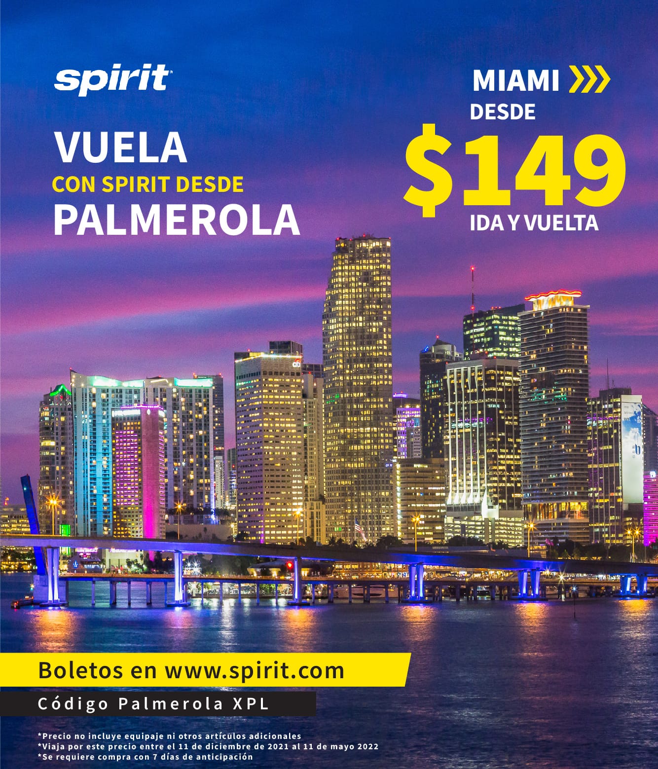 Aeropuerto Toncontin Twitter: "¡Vuelos a $149 ida vuelta a Miami y Houston!! 🎉 Para celebrar el de vuelos en Palmerola, Spirit lanza súper promoción. en https://t.co/V53neViuXS buscando código