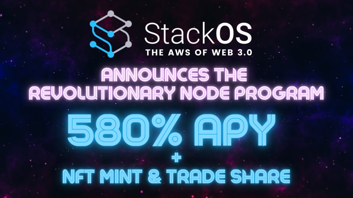 StackAI_xyz's tweet photo. Recipe for the perfect Node #NFT Program: 🔥

📈1 cup of low start-up capital
🤷‍♂️1 bowl of super-easy participation and,
💰1 EXTRA LARGE bag of high rewards | 580+% APY

👋🏼Introducing the StackOS Node NFT Program: https://t.co/epABoj3qWv

📄Deep-dive: https://t.co/Ns3e0idsPo https://t.co/wotV5R5tSb