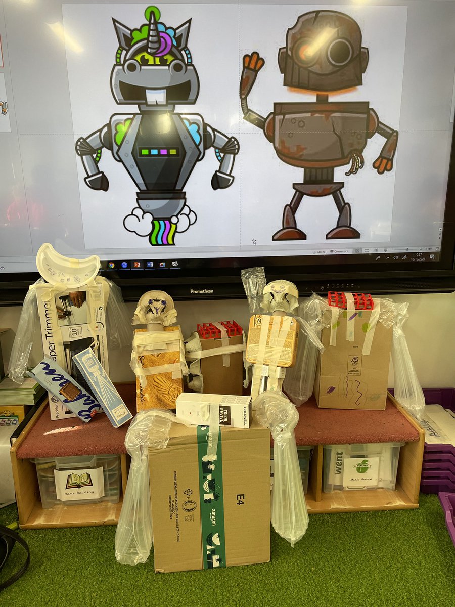MathsManorfield's tweet photo. Today on our #numbots launch, Reception enjoyed creating their characters, logging in, having a go and creating some great independent #junkmodel robots @ManorfieldPri https://t.co/dGfiRTg0aL