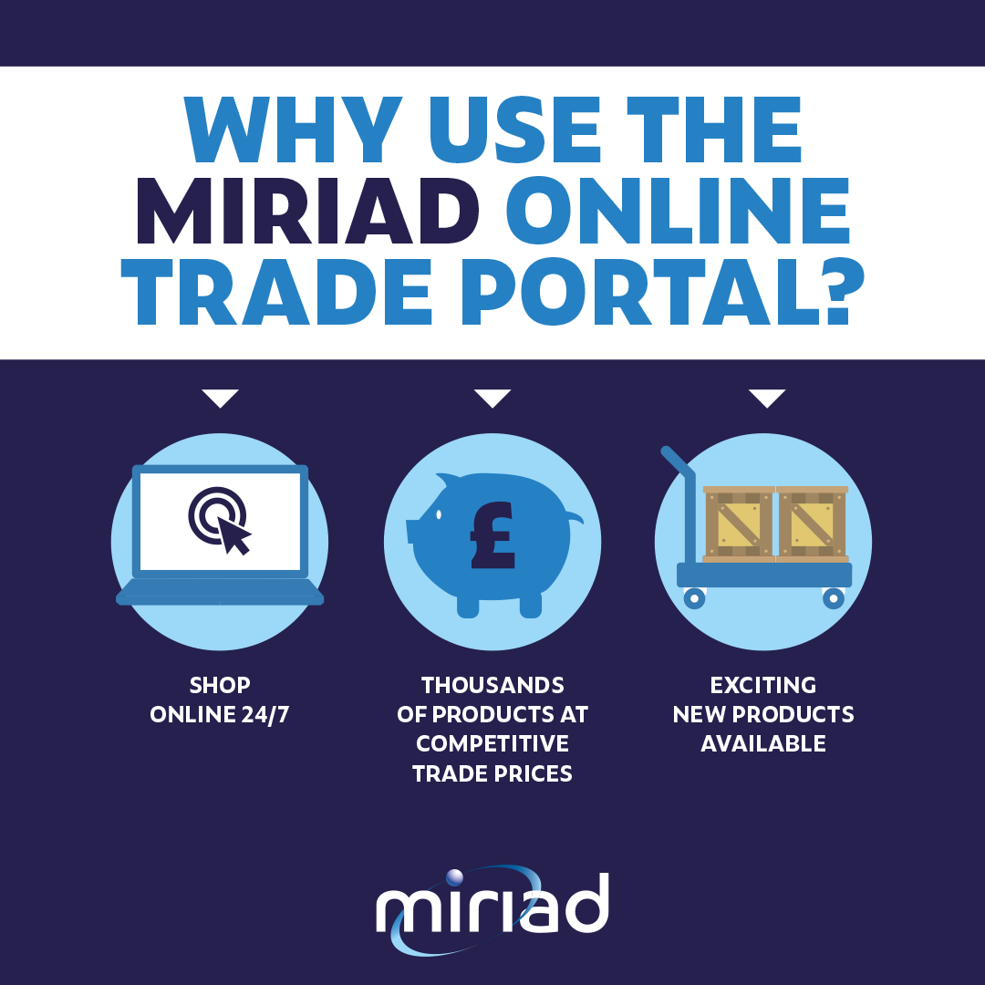 Did you know our products are available online 24/7 to order!
Shop online with Miriad shop.miriad-products.com 
#shoponline #24/7 #tradeprices #miriad