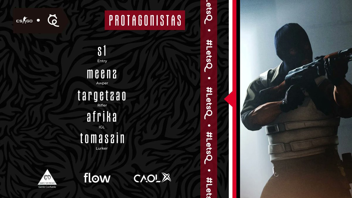 #EQCS | Ellos serán los que nos representen durante la <a href="/ArGameShow/">AGS Visa 🎮🕹️</a> 🔥

🔥 <a href="/s1_fps/">Lean 🍥</a> 
🔥 <a href="/meenzfps/">ًًً</a> 
🔥 <a href="/targetzao/">targetzao</a> 
🔥 <a href="/afrikacsgo/">afro</a> 
🔥 @tomaszinnn 

Vamos con todo 💪 

#LetsQ