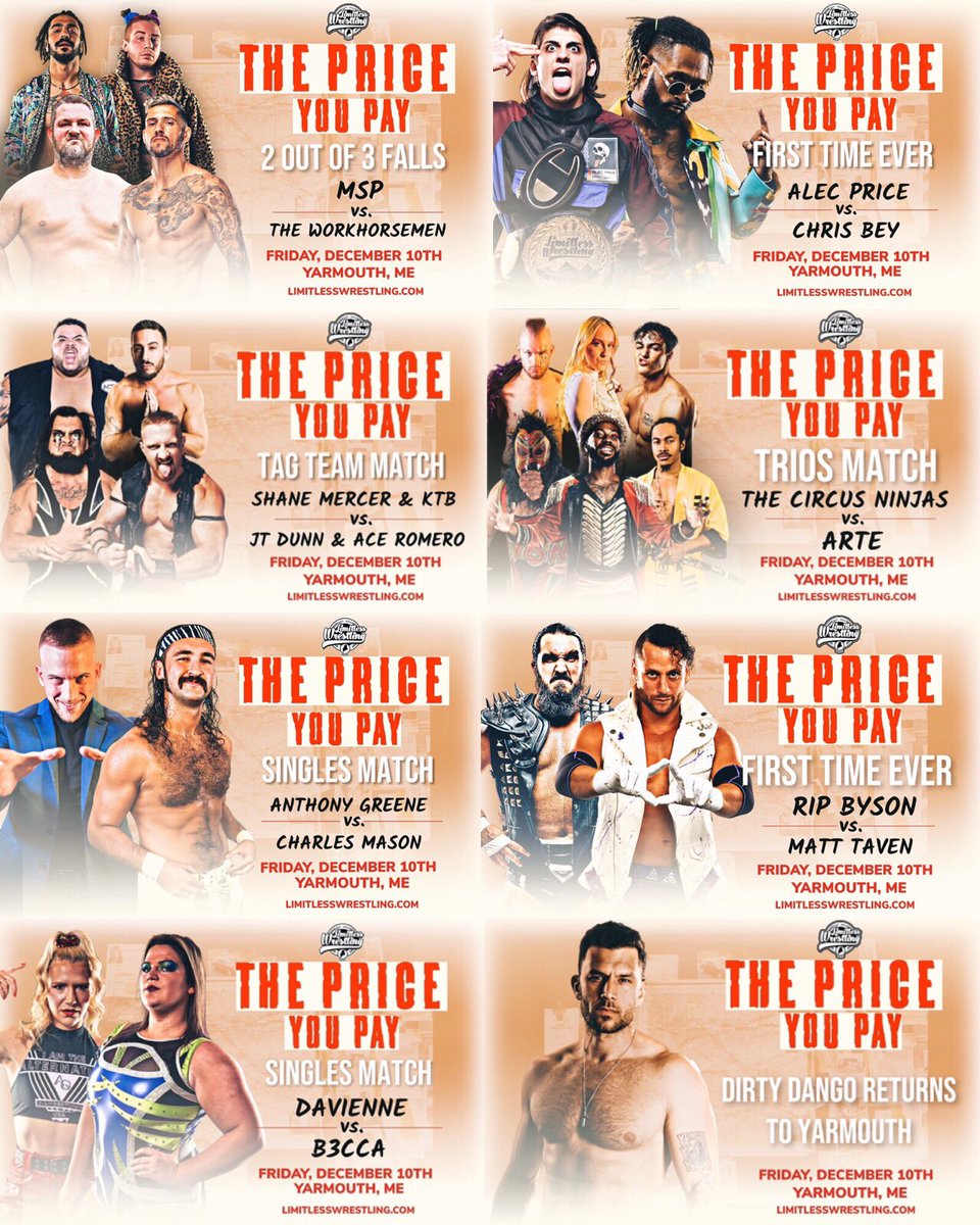 Tonight! @LWMaine #ThePriceYouPay! We're closing out the year with a bang! See you there!