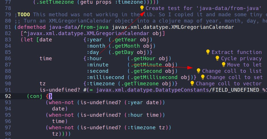 ericdallo's tweet photo. Disabled some noisy Emacs lsp-ui features for a better UX, code actions for example already have a miniaml UI version on modeline enabled by default
https://t.co/rM0Hg96NCx
#EmacsIDE #LSP https://t.co/YvbAKN38qH