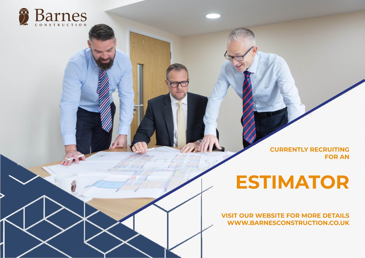 BarnesConstrctn's tweet photo. We have a vacancy for an Estimator based in our Head Office in #Ipswich. Please take a look at our website to see further details and information on how to apply.
#Career #Estimating #PreContracts #construction https://t.co/bwSRK421BN