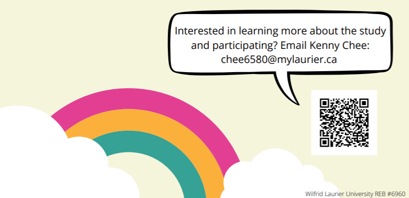 RainbowHealthOn's tweet image. Research seeking participants: The investigation of experiences among LGBTQ+ Asian Canadian youth’s mental health and the impacts of the COVID-19 pandemic. loom.ly/ES5qXcw