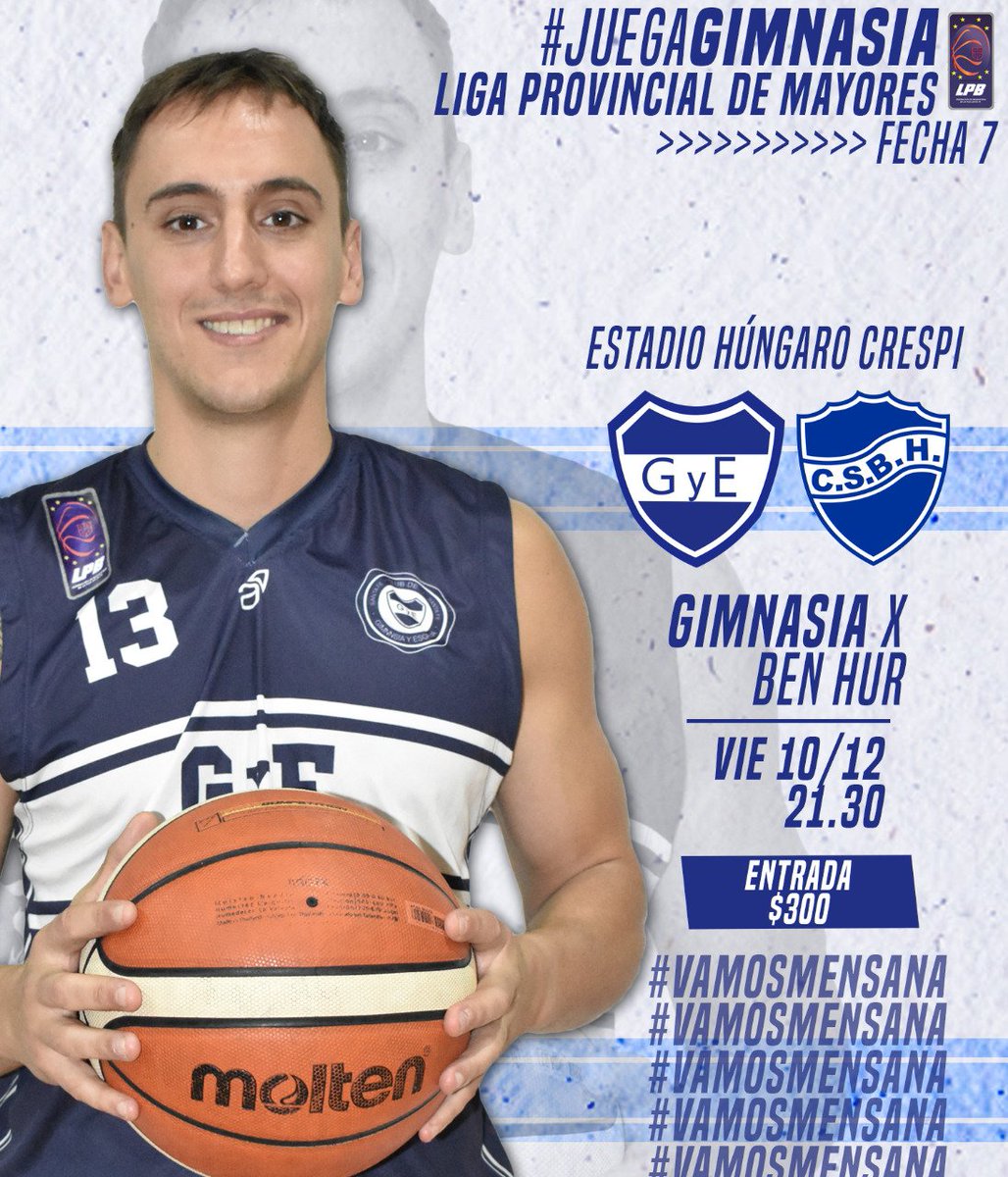 SomosBasquet's tweet photo. #LPBSF🏀🏆 Grupo B. Fecha 7. Viernes 21:30🕤
▶ @olimpiabbcvt 🆚 @trebolbasquet 
▶ @clubasastre 🆚 @FirmatFBC 
▶ @basquetgimnasia 🆚 @clubbenhur https://t.co/Uu80lBIJU3