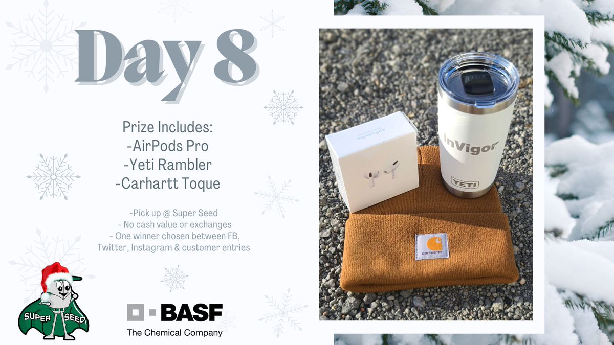 Apple fans won’t want to miss out on this great prize! Thanks <a href="/ambuyer/">Ashley Buyer</a> <a href="/ReaKelli/">Kelli Burnett</a> &amp; <a href="/sarhingg/">Sarah Holick</a> with <a href="/BASFAgSolutions/">BASF Agricultural Solutions Canada</a> 

To win:
1) Follow us
2) RT this post
3) 2021 customers get an automatic entry 

Contest ends Monday, December 13/2021 @ 9:00 am. Winner will be contacted that day.