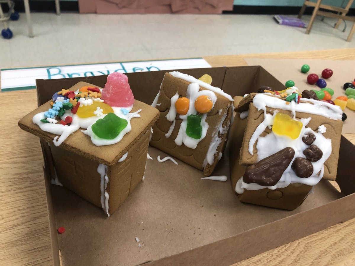 teachtempleton's tweet photo. Winter fest at @HPprincipal1 #HuronPark for Mental Health and Wellness! Gingerbread making contest in the learning centre means 10 awesome creations❄️☃️ https://t.co/F49rWCb4cN