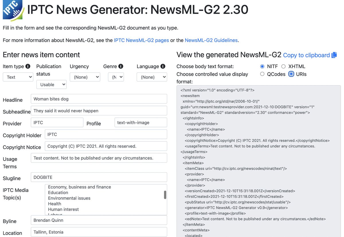IPTCupdates's tweet photo. NewsML-G2, IPTC’s flagship news exchange protocol, updated to version 2.30 https://t.co/zTgEvcci08 https://t.co/jGyLkcCZIw