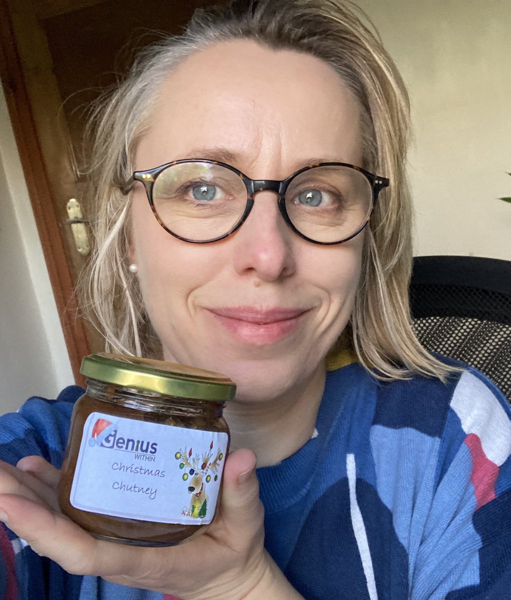 comcoachingorg's tweet photo. Got back from a blustery dog walk to discover a jar of homemade chutney from @megalicious_me who has sent a gift to all the #geniuswithin staff and associate coaches! Thank you Meg! #GeniusChutney https://t.co/EbWxxC9pHx
