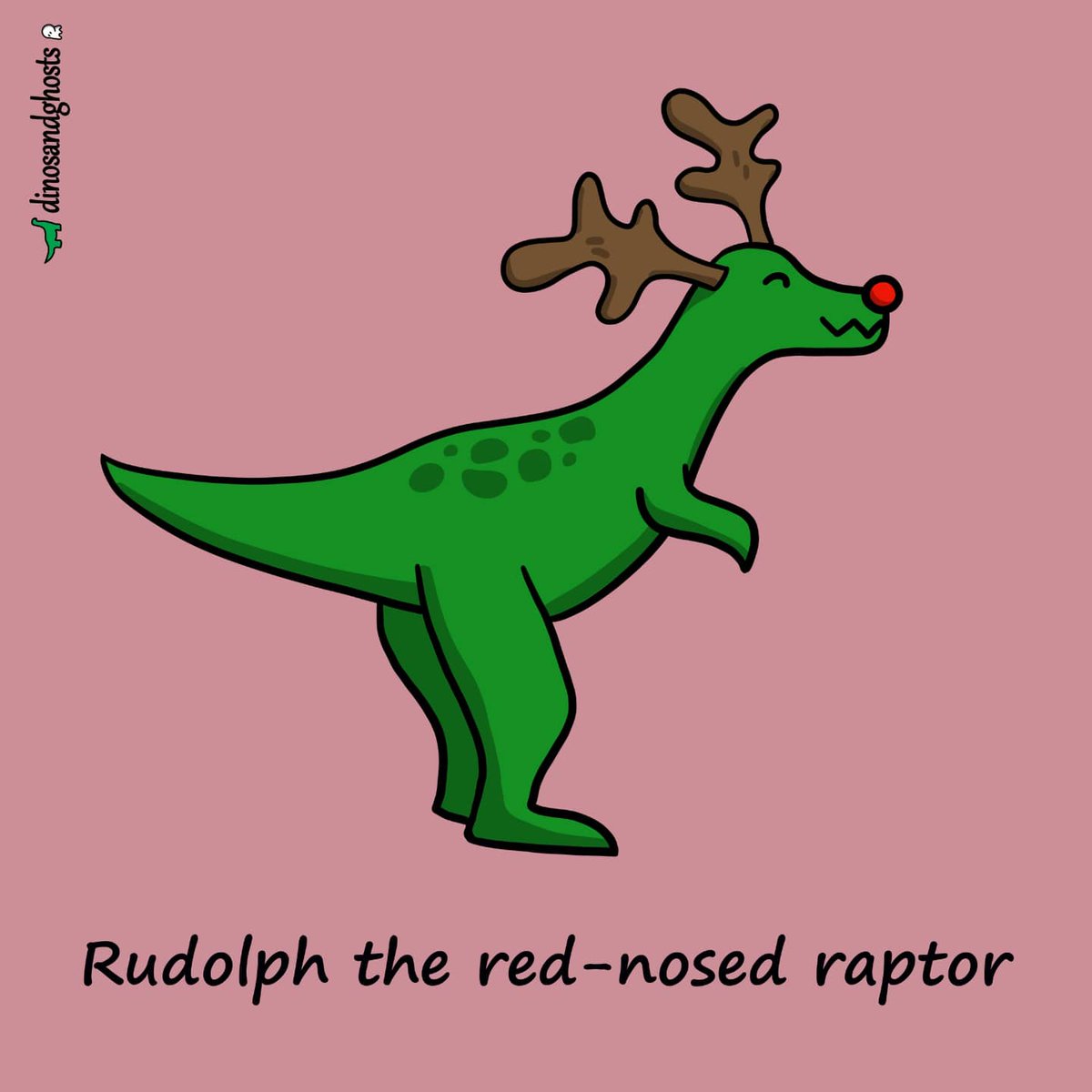 dinosandghosts's tweet photo. Rudolph the red-nosed raptor... 🎶
These desings are also available as a christmas sweater in my webshop!

#dinocember #rudolph #christmas #dinosaur #christmassweater https://t.co/gs0g0XbjS3