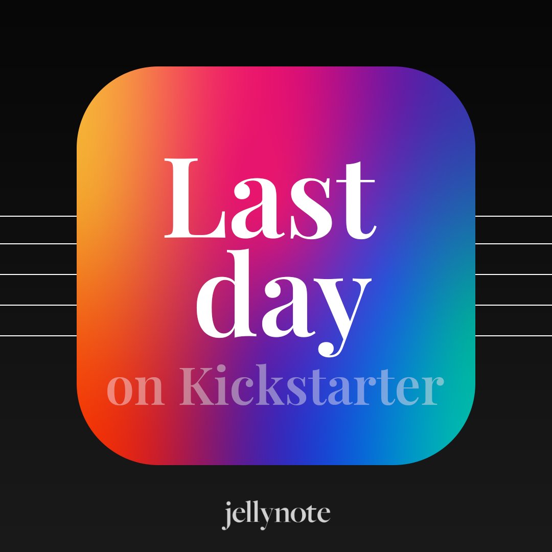 LAST CHANCE to support our #crowdfunding to bring #PlaybyJellynote to reality!
Join the band here: jellynote.com/en/be-the-firs…