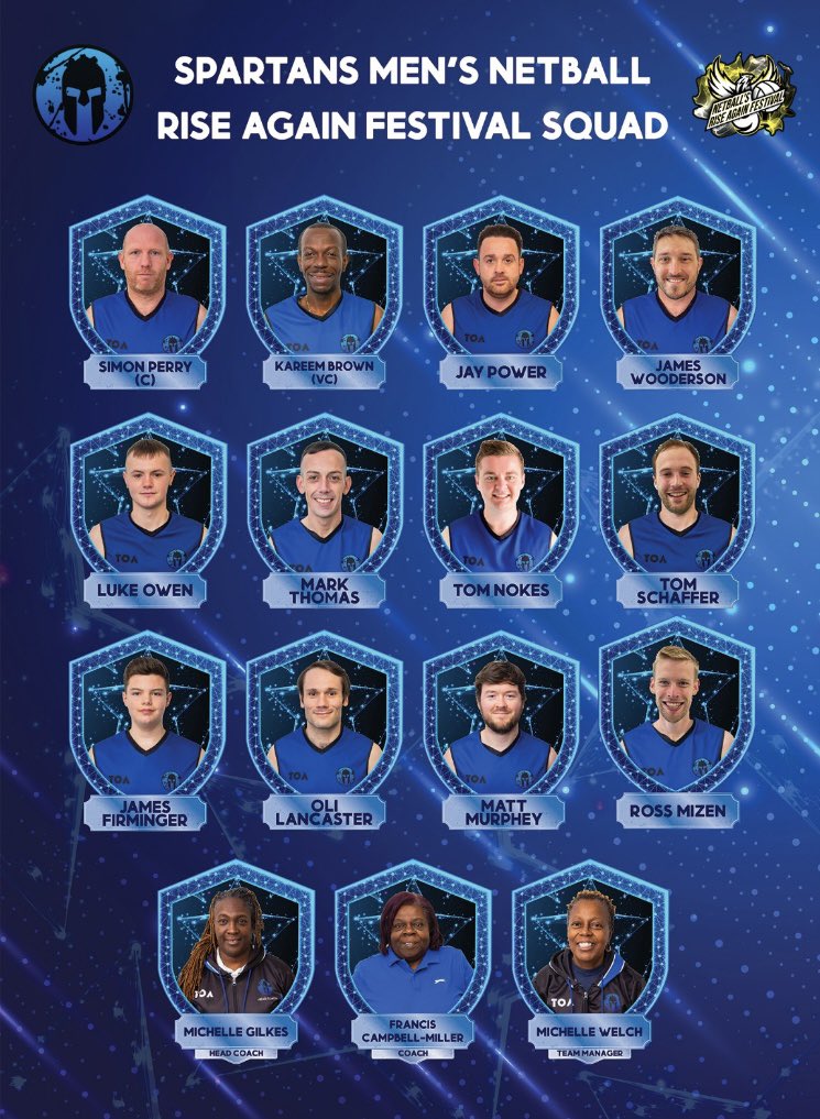 thundermenmixed's tweet photo. It’s time to meet your squad representing Spartans @RiseAgainFest https://t.co/QYO4UwuAJp