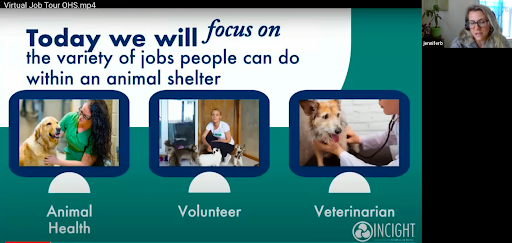 Incight's tweet photo. This year, INCIGHT held virtual field trips to companies in the Portland Metro. We called these field trips Job Exploration Tours. We were able to help share what jobs look like &amp; what skills are needed, even without in person events! To give today, visit https://t.co/1aTz8KNfMB. https://t.co/ahXVrw3zyo