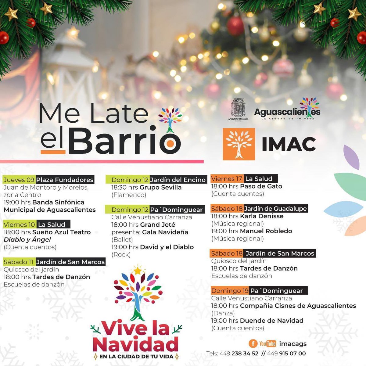 El alcalde <a href="/LeoMontanezC/">Leo Montañez</a> Y el <a href="/MunicipioAgs/">Municipio de Aguascalientes</a> nos comparten las actividades culturales que se presentarán en los barrios más emblemáticos de #Aguascalientes como parte del programa Me Late el Barrio 🎼🎭🎸📖

#LaCiudadDeTuVida 

<a href="/AleGutierrez_mx/">𝗔𝗹𝗲 𝗚𝘂𝘁𝗶𝗲́𝗿𝗿𝗲𝘇</a> Pdta #Leon Pdta #ANAC