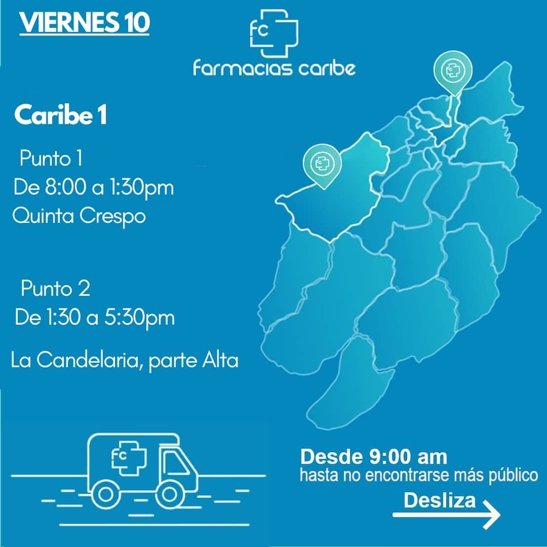 fcaribemovil's tweet photo. Operativo Viernes 10

Acércate al punto más cercano de tu residencia y adquiere los medicamentos que necesitas.

Te esperamos

Corre la voz https://t.co/KbgfLODX8J