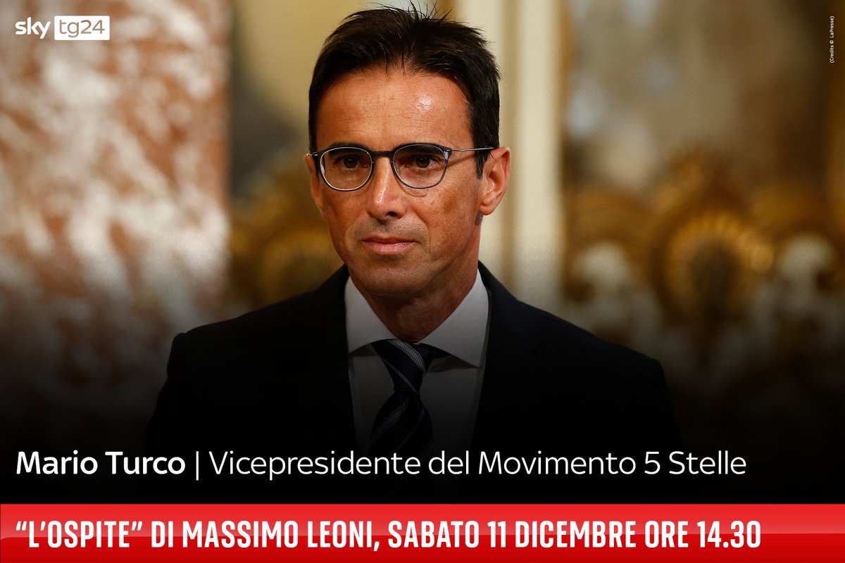 SkyTG24's tweet photo. #LOspite di @maxleoni domani sarà il vicepresidente del Movimento 5 Stelle #MarioTurco dalle 14.30 su Sky TG24 https://t.co/fUTz3Zrs5b