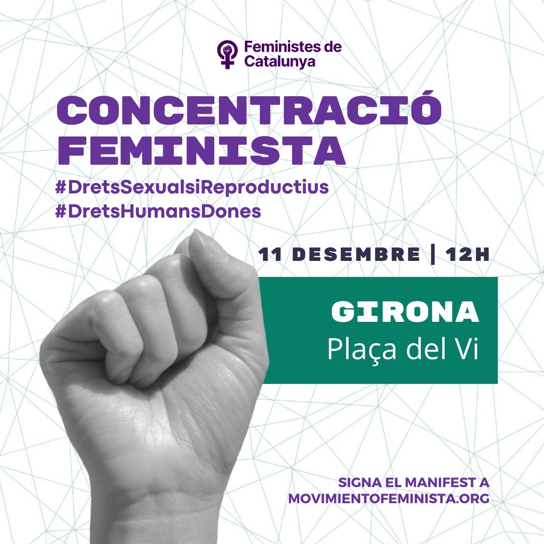 susanamsvr's tweet photo. Concentració feminista pels #DretsSexualsiReproductius de les dones a #Girona
Ens veurem demà a la Plaça del Vi, a les 11:00 h. #DretsHumansDones https://t.co/cZLrPkVL3n