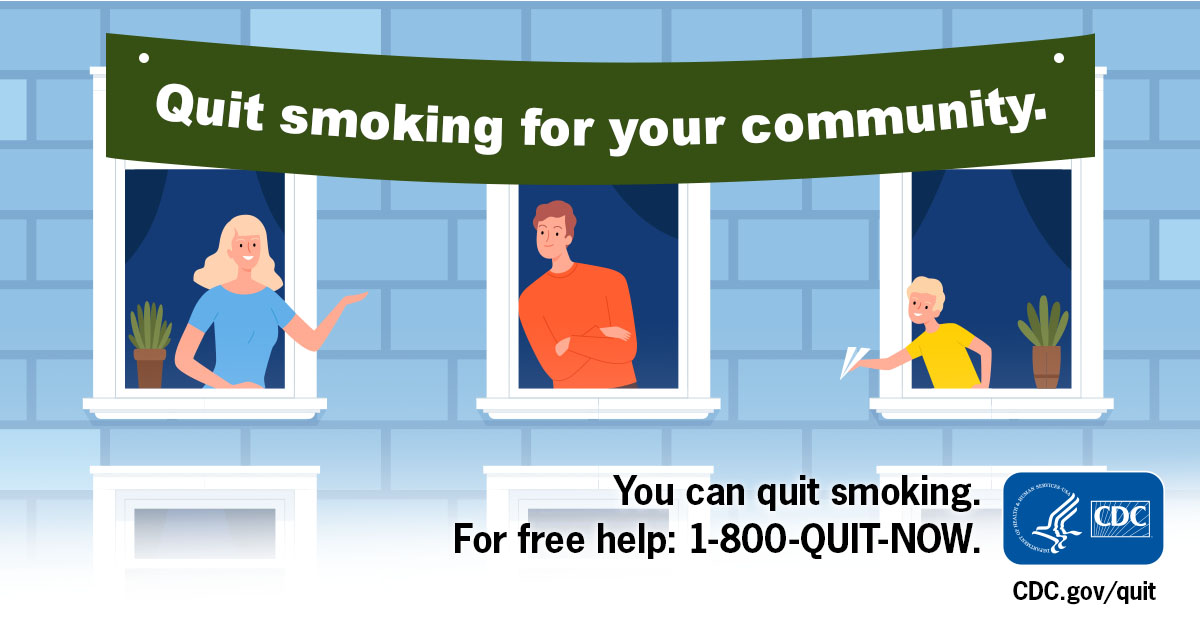 CDC Tobacco Free on Twitter "Going smokefree is one way you can help keep your neighbors safe