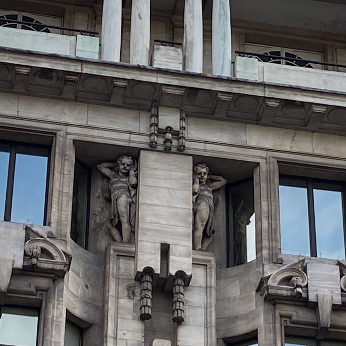 A detail of John Belcher and J J Joas’ extraordinary building on the corner of Piccadilly and St James’, English mannerism of an unusually extreme kind. Photo  take on a short research diversion for a nice little project I’m working on, soon to see the light of day.