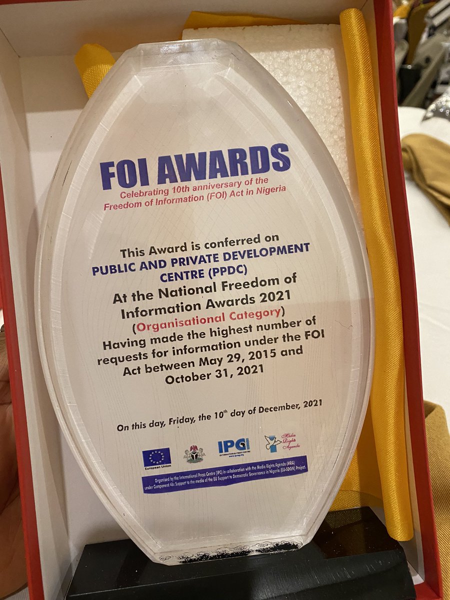 Wow!!! Another recognition for @ppmonitorNG ! Thank you <a href="/IPCng/">Int. Press Centre</a> and <a href="/MRA_Nigeria/">Media Rights Agenda</a>. Well done to the awesome team at @ppmonitorNG, what a way to close out the year