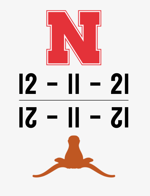 Corn_Huskers's tweet photo. Tomorrow's date for Nebraska's next volleyball game is pretty fun.  You can turn it upside down and it reads the same...oh wait, it's a palindrome.  My bad.  Oh, don't worry...I turned the N upside down too so no feelings get hurt. https://t.co/NQVjctvxwm