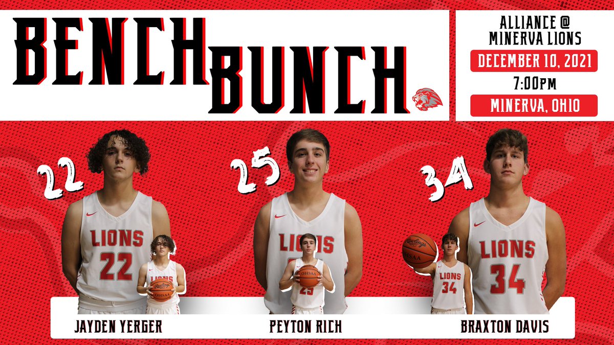 It’s GAME DAY Minerva! 🏀Undefeated Alliance comes to “The Cage” for an EBC battle! Going to need these fellas tonight! #benchbunch. These 3 guys come in a do the dirty work but are a vital part of the team and program! JV tips at 5:30, Varsity at 7:00! #minervamentality