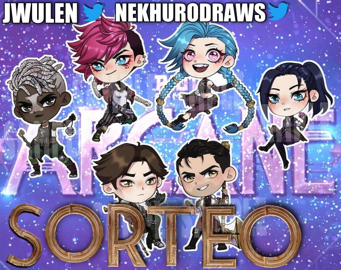 JWulen's tweet photo. Por la salida del vídeo de “30 Curiosidades Acojonantes de Arcane” vamos a realizar un SORTEO de 5 Sets de Pegatinas de los personajes dibujados por @NekhuroDraws

✅Seguir a @JWullen y a @NekhuroDraws en Twitter
🔁Hacer RT a este tweet y comentar cual es tu personaje favorito ❤️ https://t.co/WTrA6oycSu