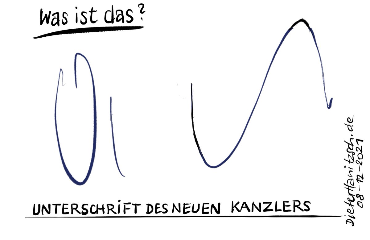 Sehr interessant finde ich die Signatur unseres neuen Bundeskanzlers. Irgendwie passt sie zu ihm, finde ich.