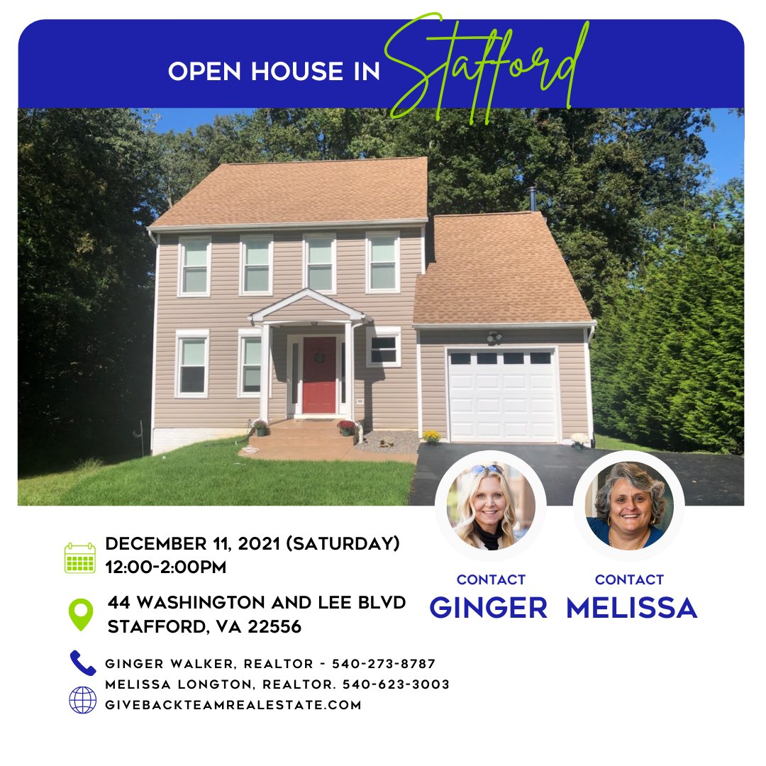 🏡 Open house this Saturday! 🏡

Visit this beautiful home in Stafford from 12:00 PM to 2:00 PM on Saturday! The current owners made some amazing improvements to this home and we can't wait for you to see!

Click 'Save' on this post to save the address! #staffordva #stafford
