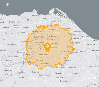 ReneSLindsay's tweet photo. 2/2 ...it also shows why 20-minute neighbourhoods is a distinctly urban phenomenon. The below images shows travel radius in 15 mins by bicycle vs 15 mins by car - and to be clear the bicycle is on the left. Faced with traffic in a city, cycling is simply much more efficient. https://t.co/ze6fZYMgp8