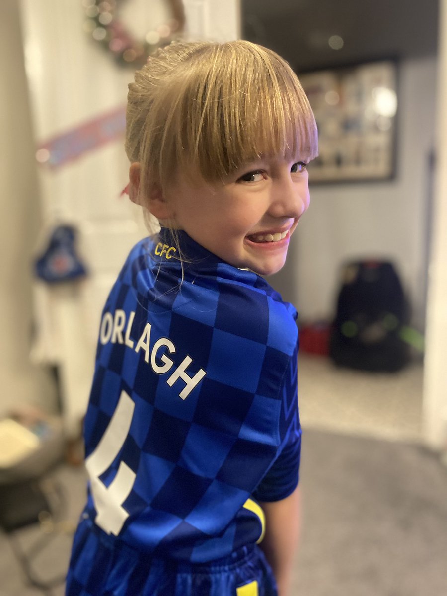 gazcooke's tweet photo. @ChelseaFCW @ChelseaFC my daughter loving her birthday present, she’s a big @Mdawg1bright fan! https://t.co/O9PerMDDpQ