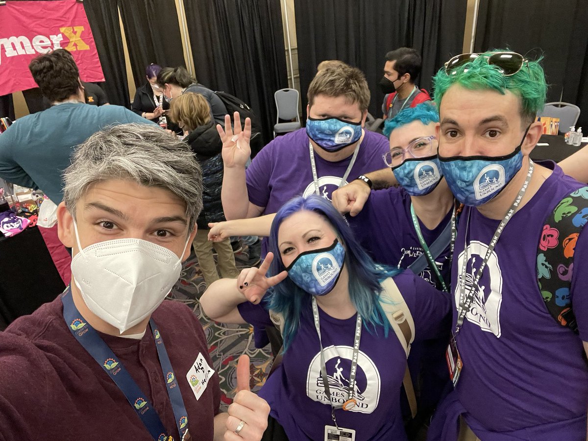 Look who I found at #PAXUnplugged ! 
<a href="/GamesUnbound/">Games Unbound</a> attended our <a href="/GametoGrow/">Game to Grow</a> training and are thriving with TA-RPG!