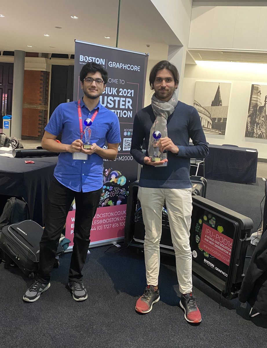 stevenachapman's tweet photo. Congratulations to @UniofBath’s Arnold Gomes and Joseph Dowling from @BathCS who were part of the winning Bath/Bristol Team at @CompInsightUK student cluster challenge #CIUK2021_SCC https://t.co/KB2HCUYU6L